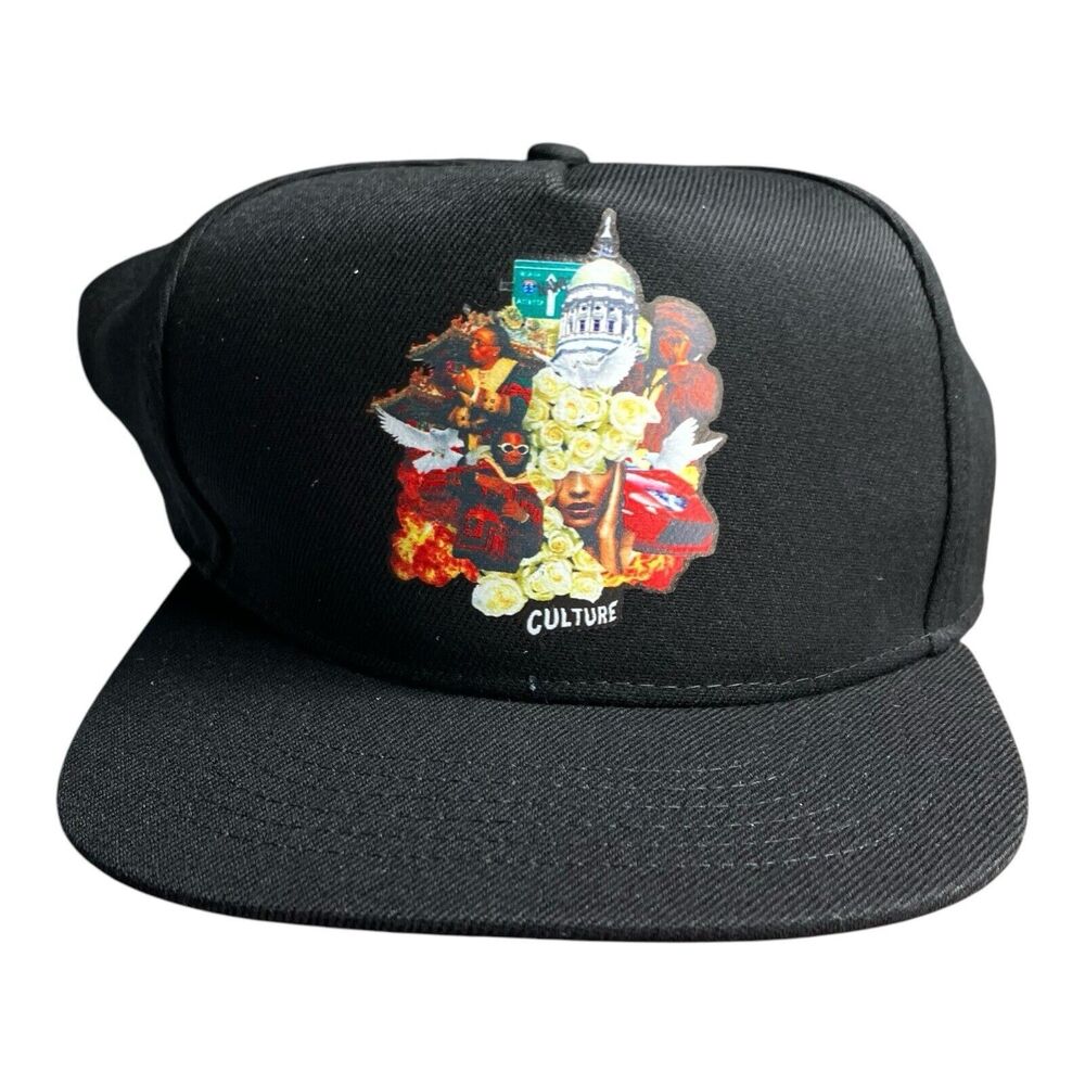 YRN Migos Culture Snapback Black Hat Young Rich Nation Artsy Streetwear Hip Hop